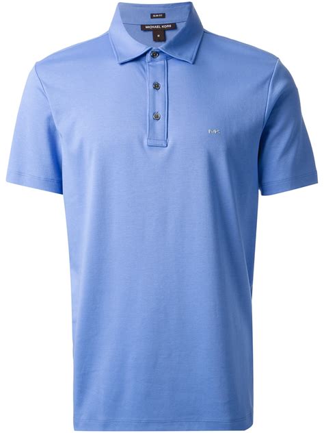 michael kors tide blue striped polo top|Michael Kors polo shirts.